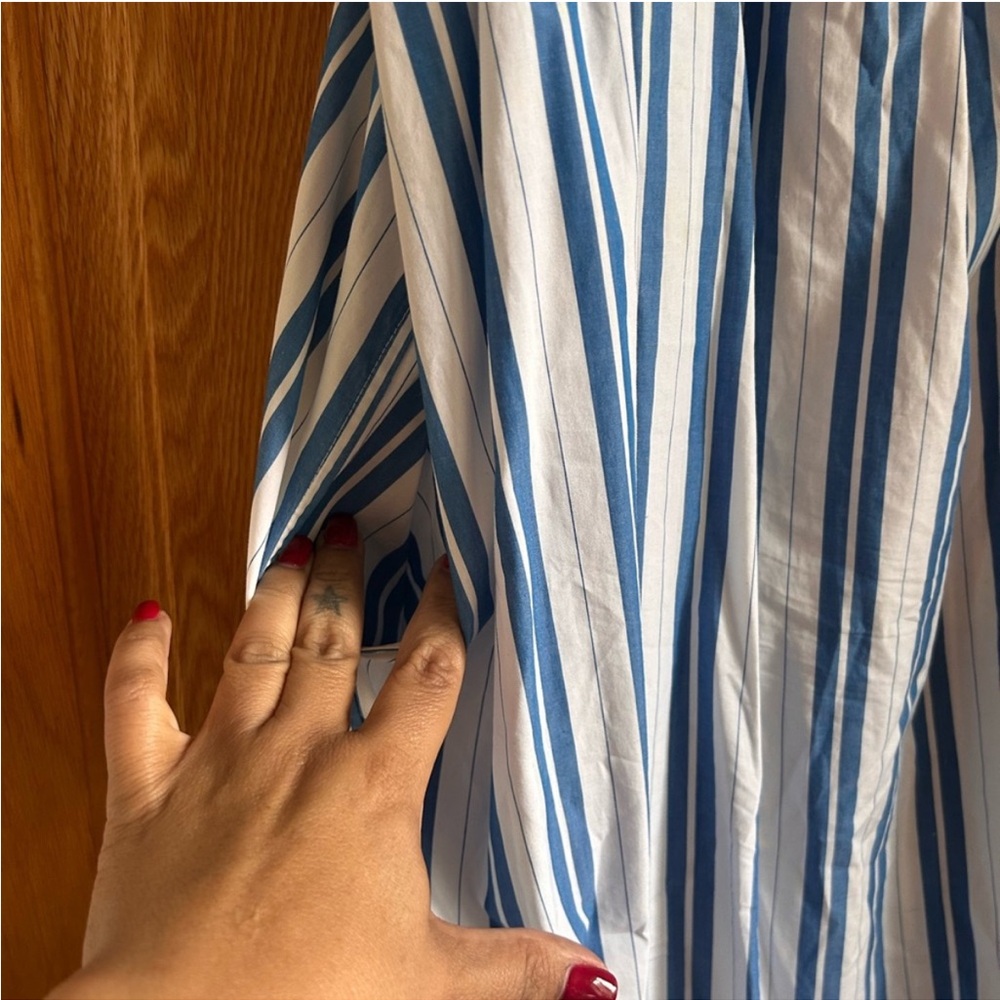 Ganni Blue and White Maxi Dress - Picture 10 of 10